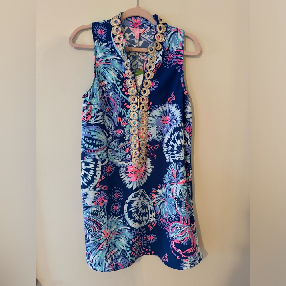 NWT Lilly Pulitzer Deep Indigo Gypsea Girl Purple Blue Swing Jane Dress - Picture 5 of 10